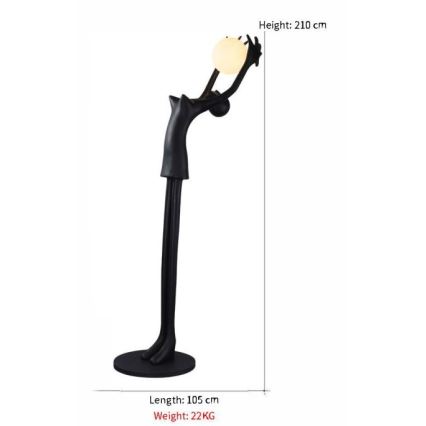Stojacia lampa SILUETTE 1xE27/25W/230V 210 cm Human Girl