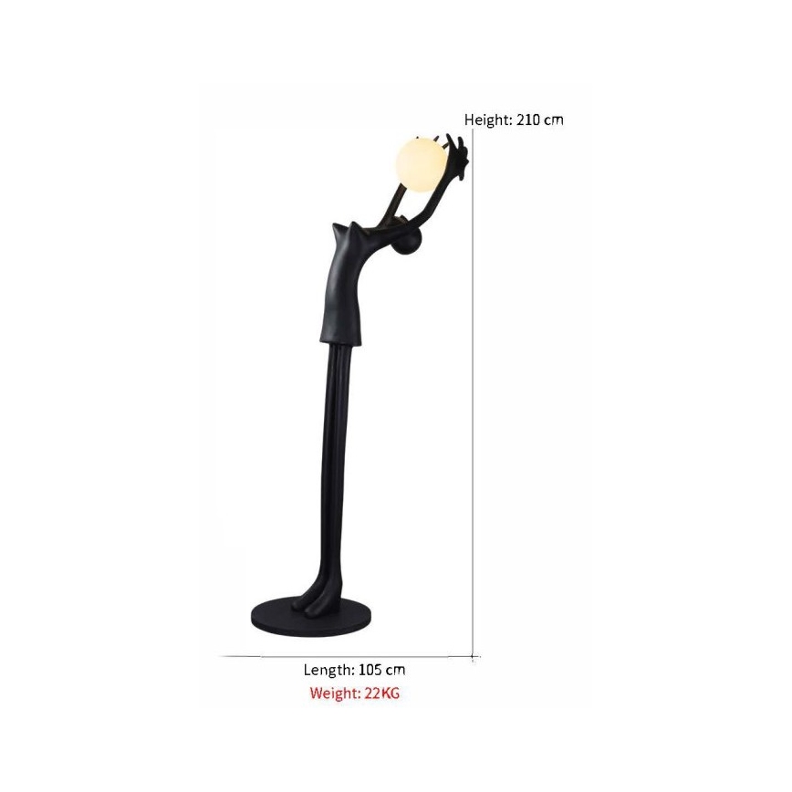 Stojacia lampa SILUETTE 1xE27/25W/230V 210 cm Human Girl