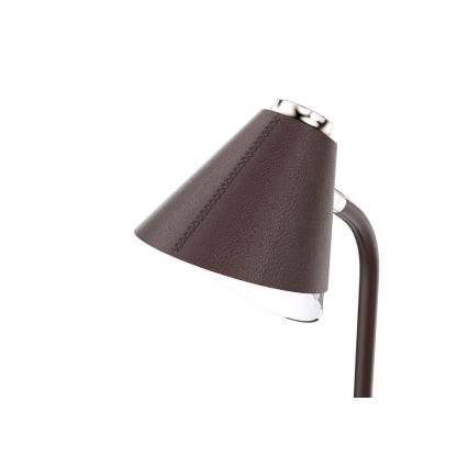 LED Stmievateľná stolná lampa s bezdrôtovým nabíjaním FINCH LED/9W/12/230V hnedá/zlatá