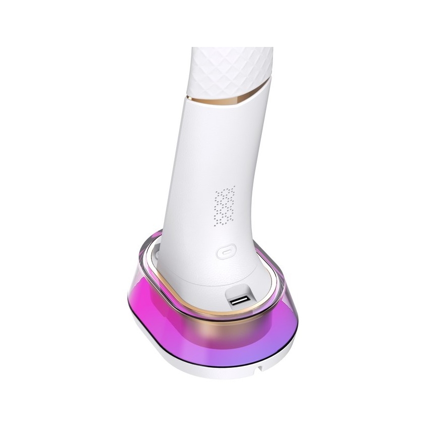 LED RGB Stmievateľná stolná lampa s bezdrôtovým nabíjaním CORELLA LED/7W/12/230V biela