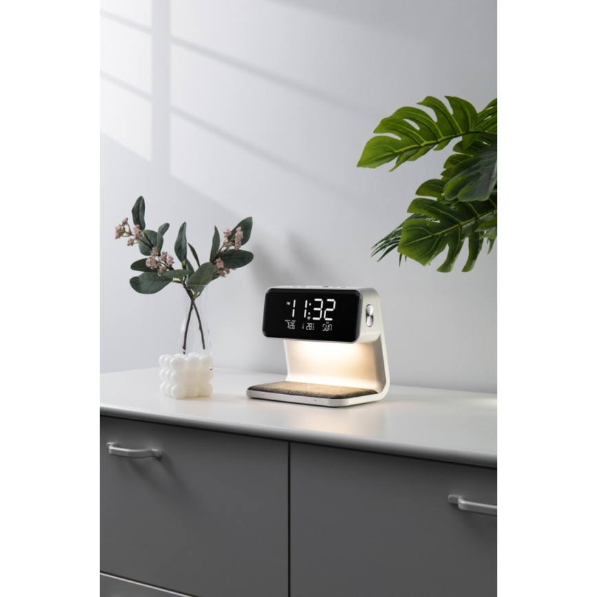 LED Budík s bezdrôtovým nabíjaním LED/16,5W/12V