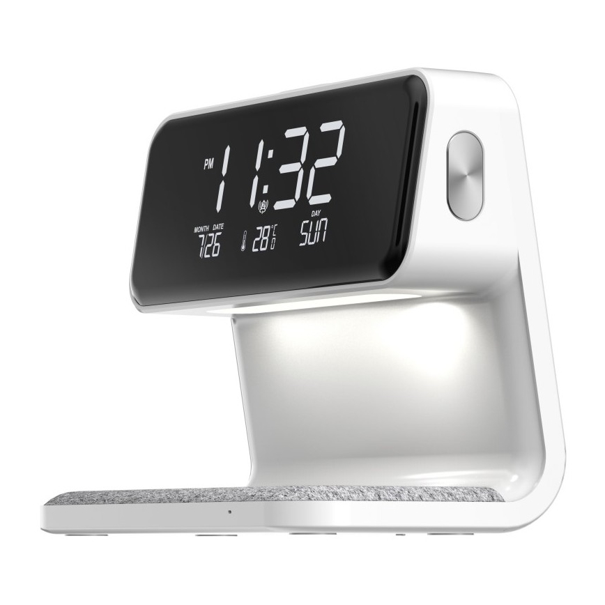 LED Budík s bezdrôtovým nabíjaním LED/16,5W/12V