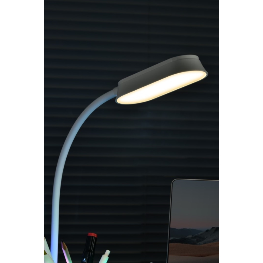 LED RGBW Stmievateľná stolná lampa s držiakom na ceruzky FALCON LED/10W/5V
