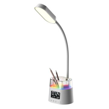 LED RGBW Stmievateľná stolná lampa s držiakom na ceruzky FALCON LED/10W/5V