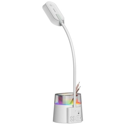 LED RGBW Stmievateľná stolná lampa s držiakom na ceruzky FALCON LED/10W/5V