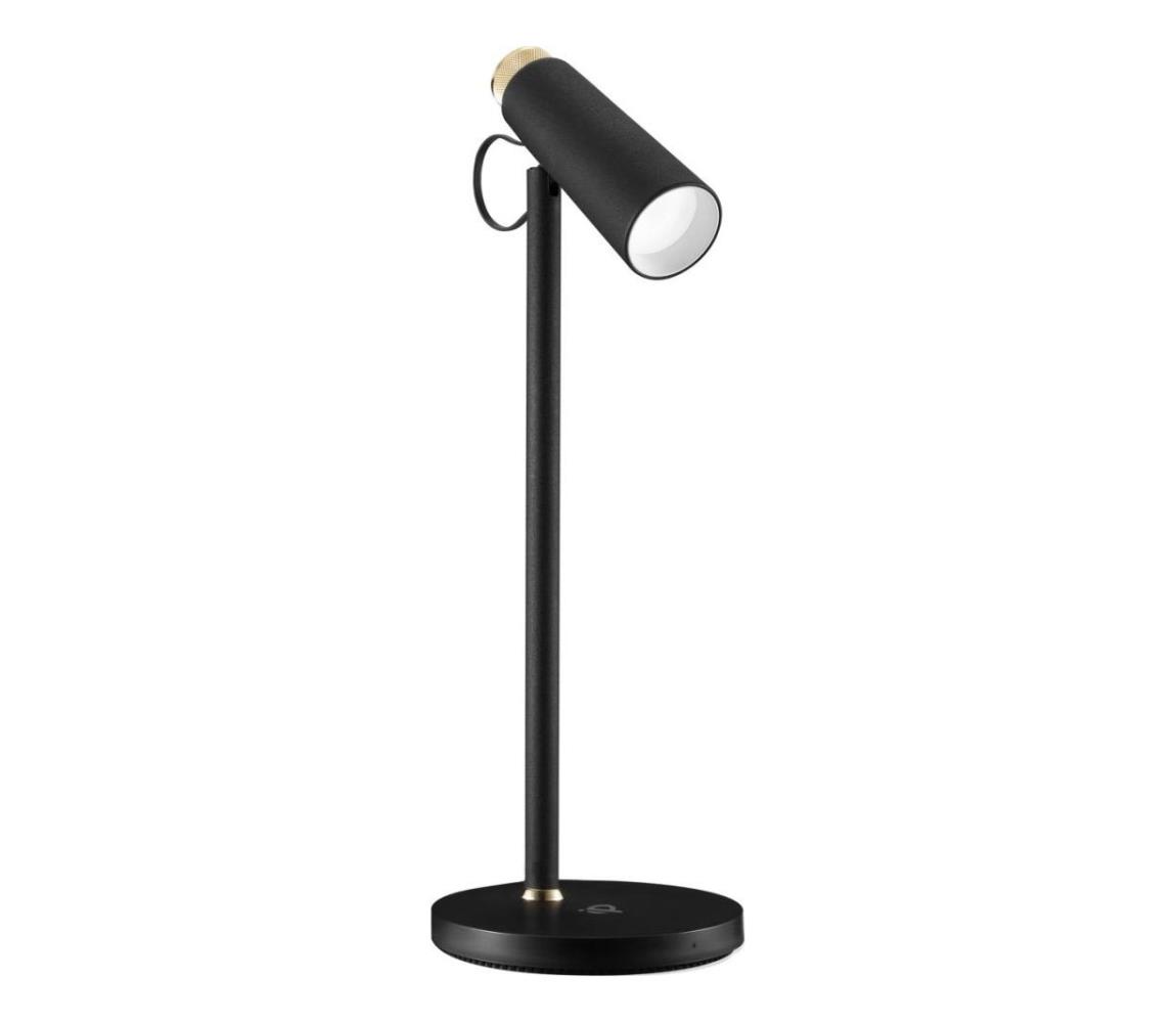 08991L- LED Stmievateľná stolná lampa s Qi nabíjaním TIT LED/12W/230V čierna