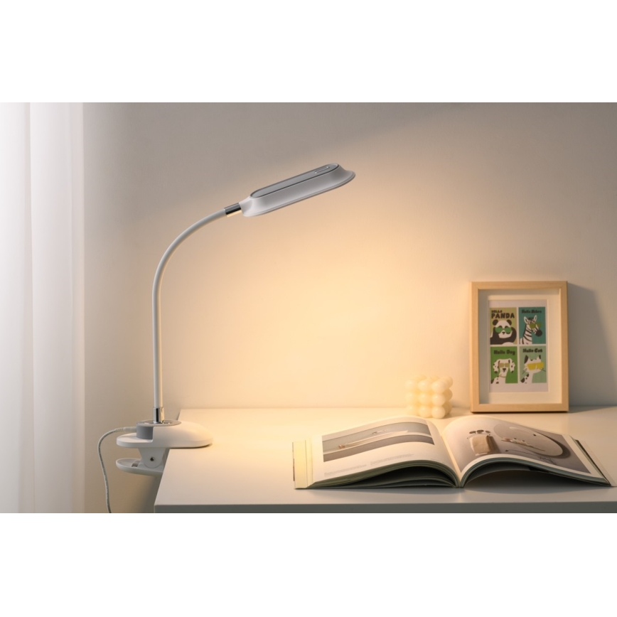 LED+CCT Stmievateľná stolová lampa s klipom CLIP LED/7,5W/230V 3000/4200/5000K biela