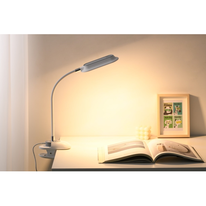 LED+CCT Stmievateľná stolová lampa s klipom CLIP LED/7,5W/230V 3000/4200/5000K biela