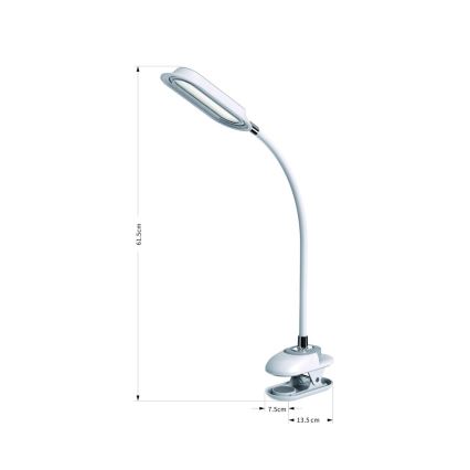 LED+CCT Stmievateľná stolová lampa s klipom CLIP LED/7,5W/230V 3000/4200/5000K biela