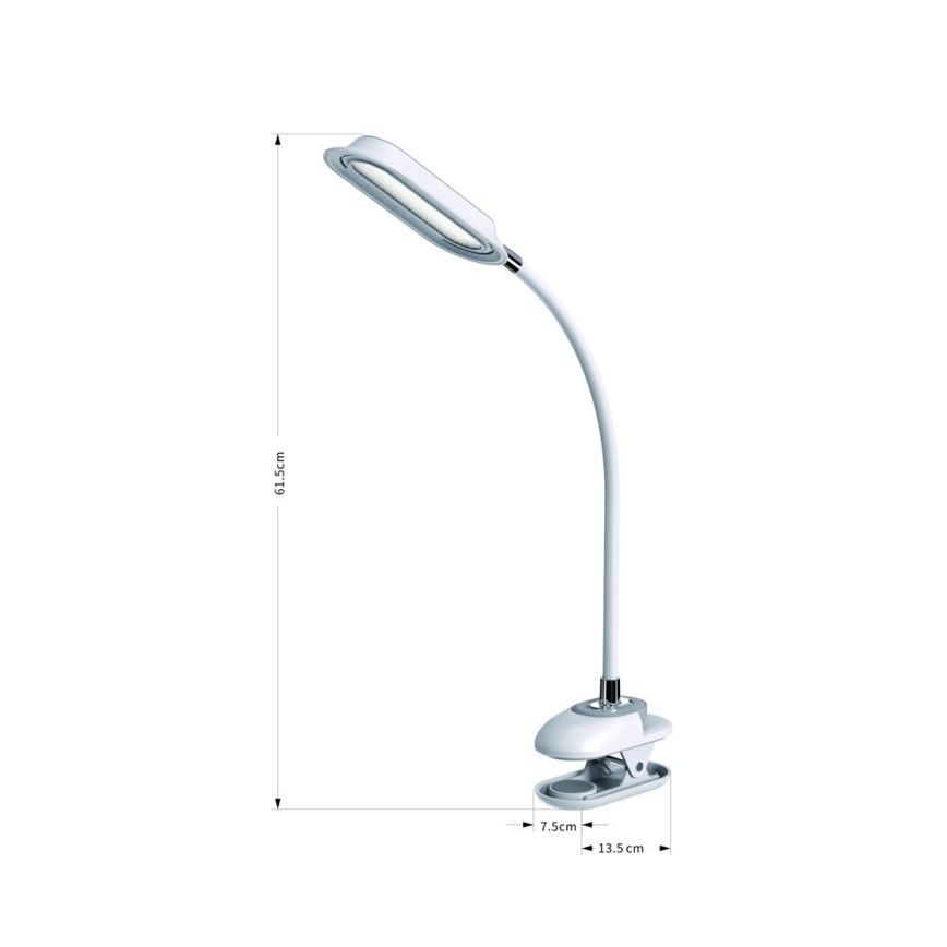 LED+CCT Stmievateľná stolová lampa s klipom CLIP LED/7,5W/230V 3000/4200/5000K biela