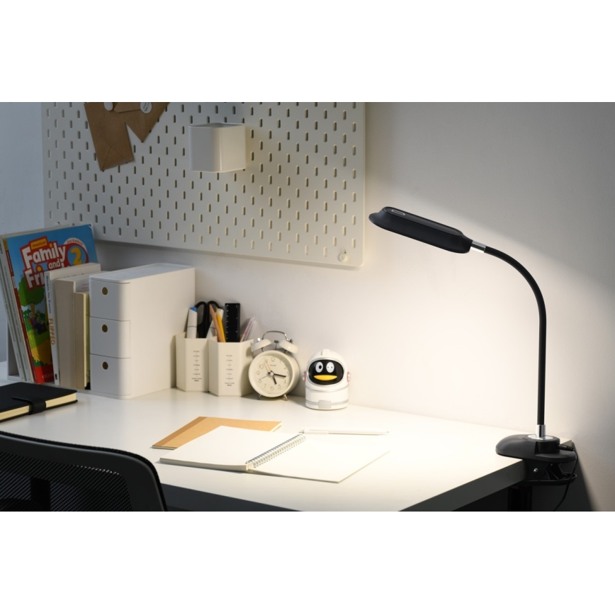 LED+CCT Stmievateľná stolná lampa s klipom CLIP LED/7,5W/230V 3000/4200/5000K čierna