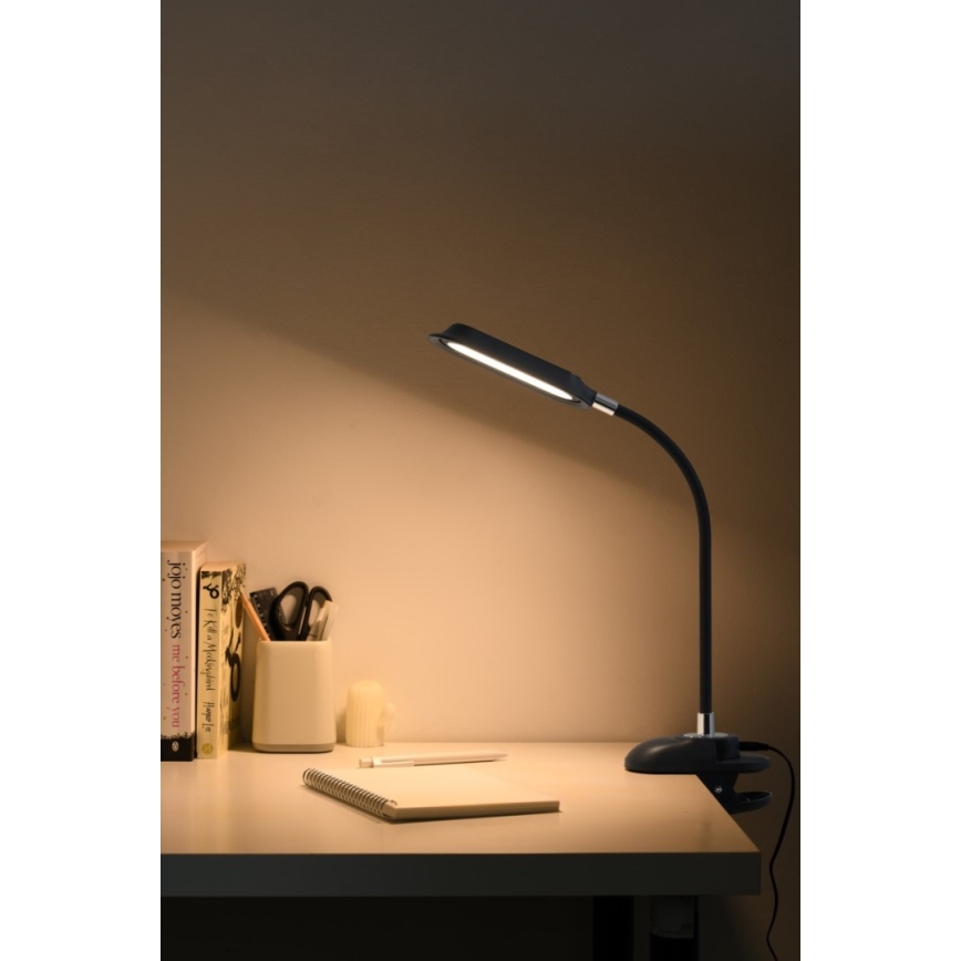 LED+CCT Stmievateľná stolná lampa s klipom CLIP LED/7,5W/230V 3000/4200/5000K čierna