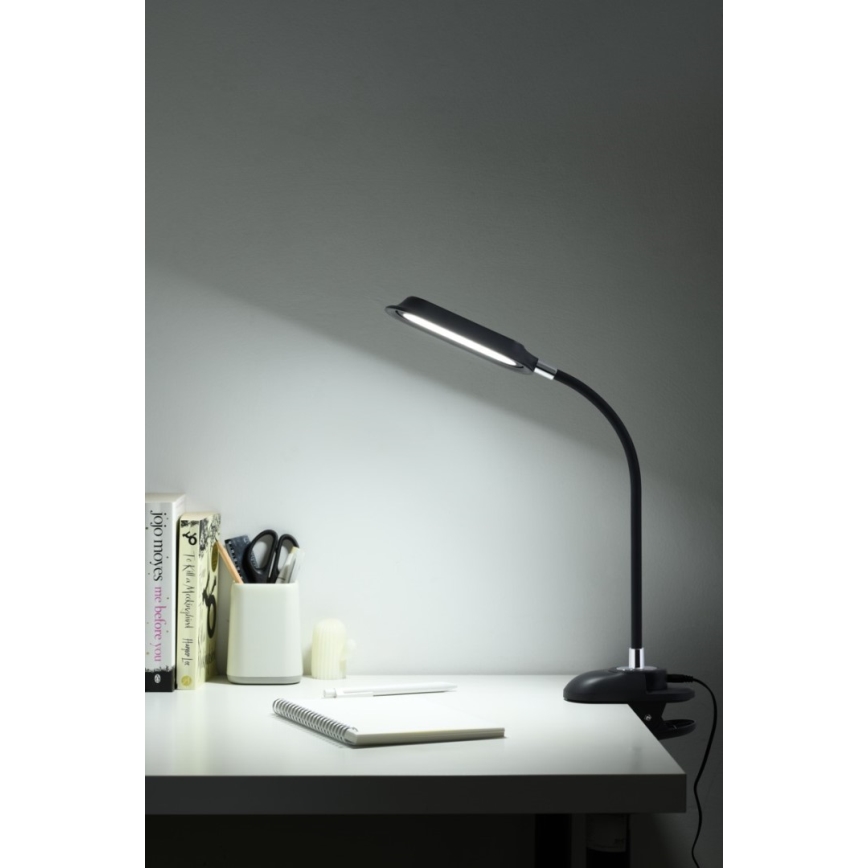 LED+CCT Stmievateľná stolná lampa s klipom CLIP LED/7,5W/230V 3000/4200/5000K čierna