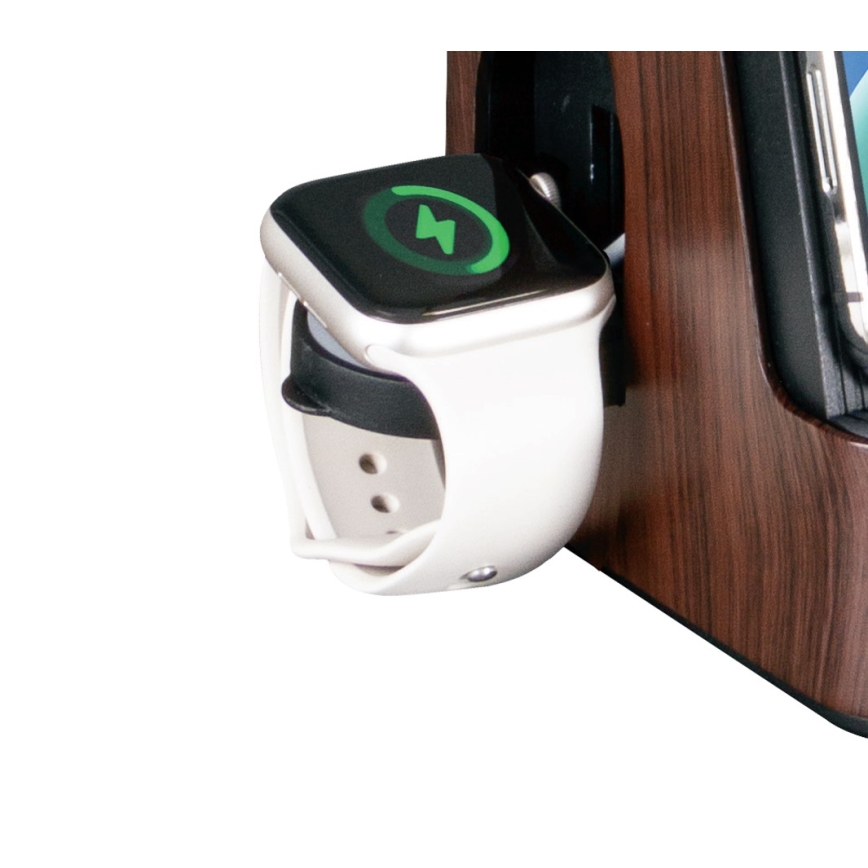 LED+CCT Stmievateľná stolová lampa s bezdrôtovým nabíjaním QI IDEAL LED/8W/230V 2700/4000/5000K hnedá