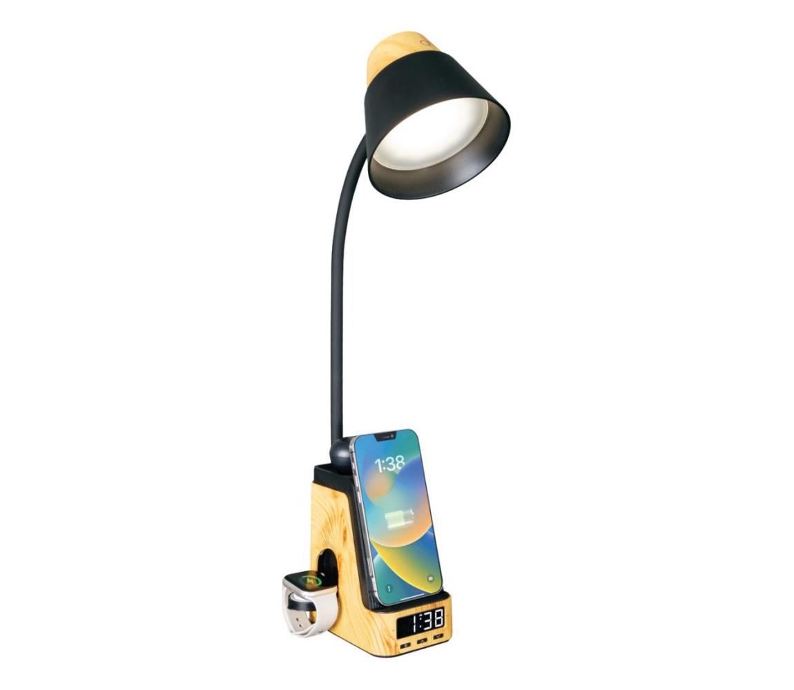 09000L - LED+CCT stmievateľná stolná lampa s bezdrôtovým nabíjaním Qi IDEAL LED/8W/230V béžová 09000L