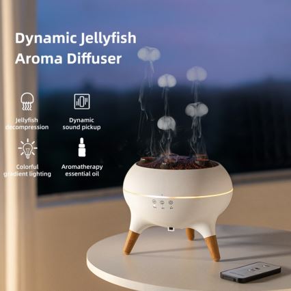 Immax 09104L - Aroma difuzér a zvlhčovač vzduchu JELLYFISH LED/11W/5V
