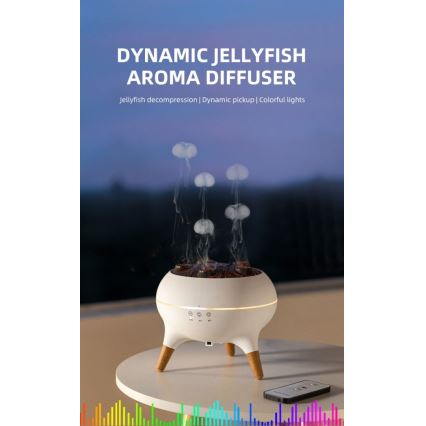 Immax 09104L - Aroma difuzér a zvlhčovač vzduchu JELLYFISH LED/11W/5V