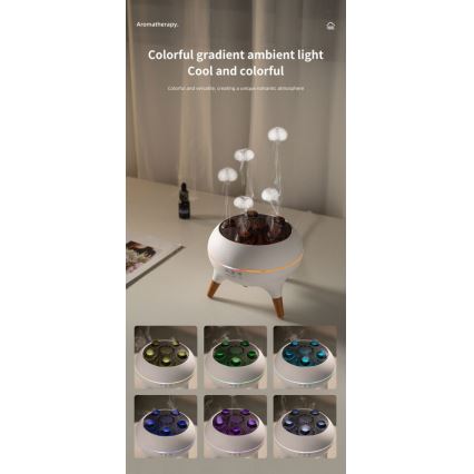 Immax 09104L - Aroma difuzér a zvlhčovač vzduchu JELLYFISH LED/11W/5V