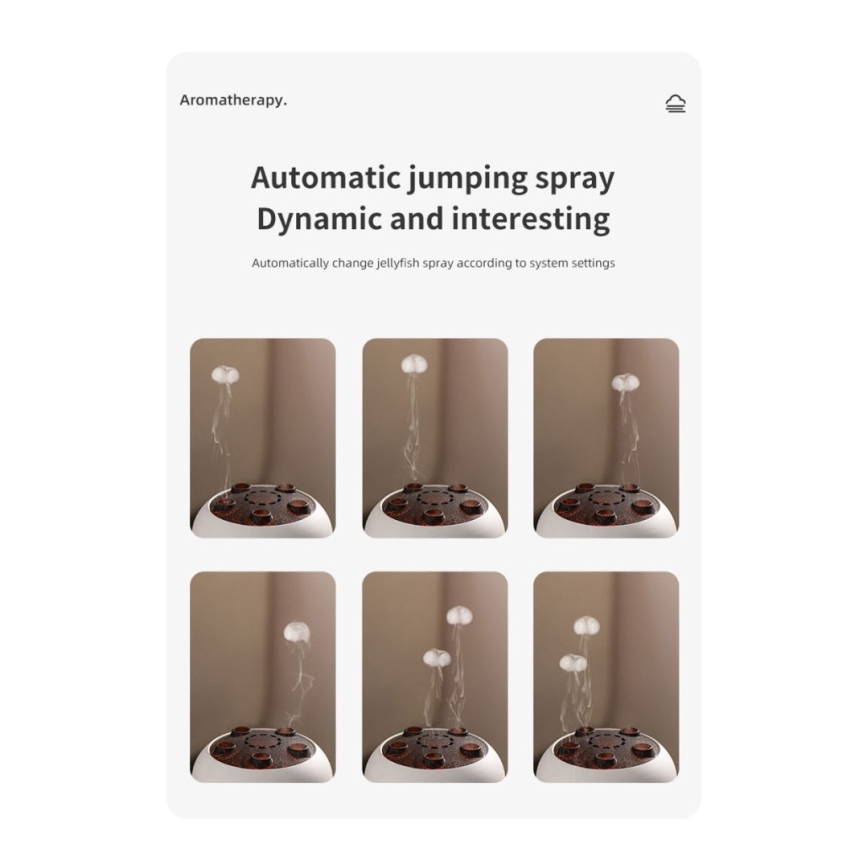 Immax 09104L - Aroma difuzér a zvlhčovač vzduchu JELLYFISH LED/11W/5V