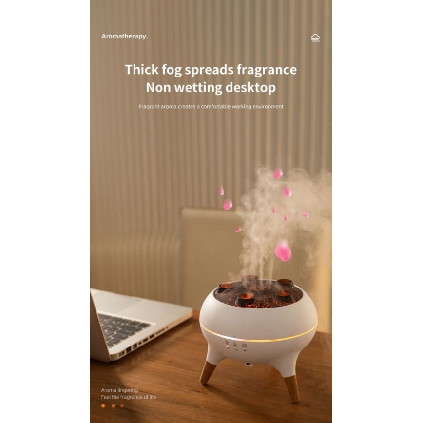 Immax 09104L - Aroma difuzér a zvlhčovač vzduchu JELLYFISH LED/11W/5V