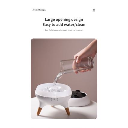 Immax 09104L - Aroma difuzér a zvlhčovač vzduchu JELLYFISH LED/11W/5V