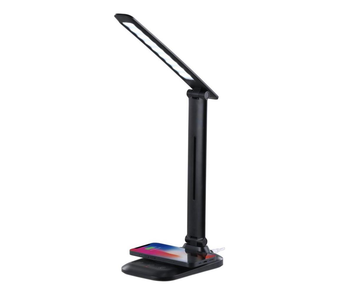 09106L - LED stmievateľná stolná lampa s bezdrôtovým nabíjaním QI LUMI LED/7W/230V čierna 09106L