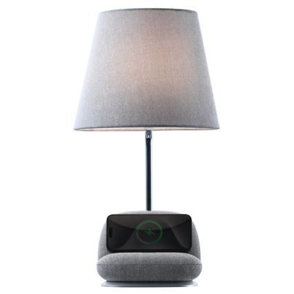 LED stmievateľná stolová lampa s bezdrôtovým nabíjaním Qi SOFA LED/6W/230V sivá