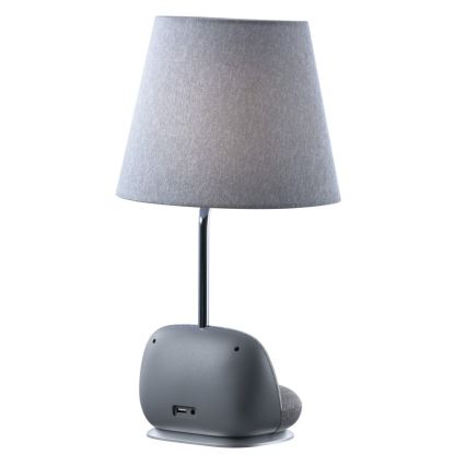 LED stmievateľná stolová lampa s bezdrôtovým nabíjaním Qi SOFA LED/6W/230V sivá