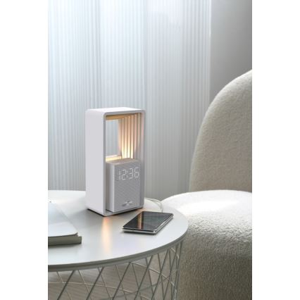 LED Stolná lampa s budíkom a nabíjaním CALM LED/3,5W/5V