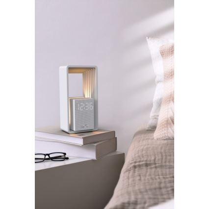 LED Stolná lampa s budíkom a nabíjaním CALM LED/3,5W/5V