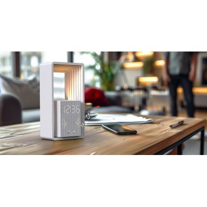 LED Stolná lampa s budíkom a nabíjaním CALM LED/3,5W/5V