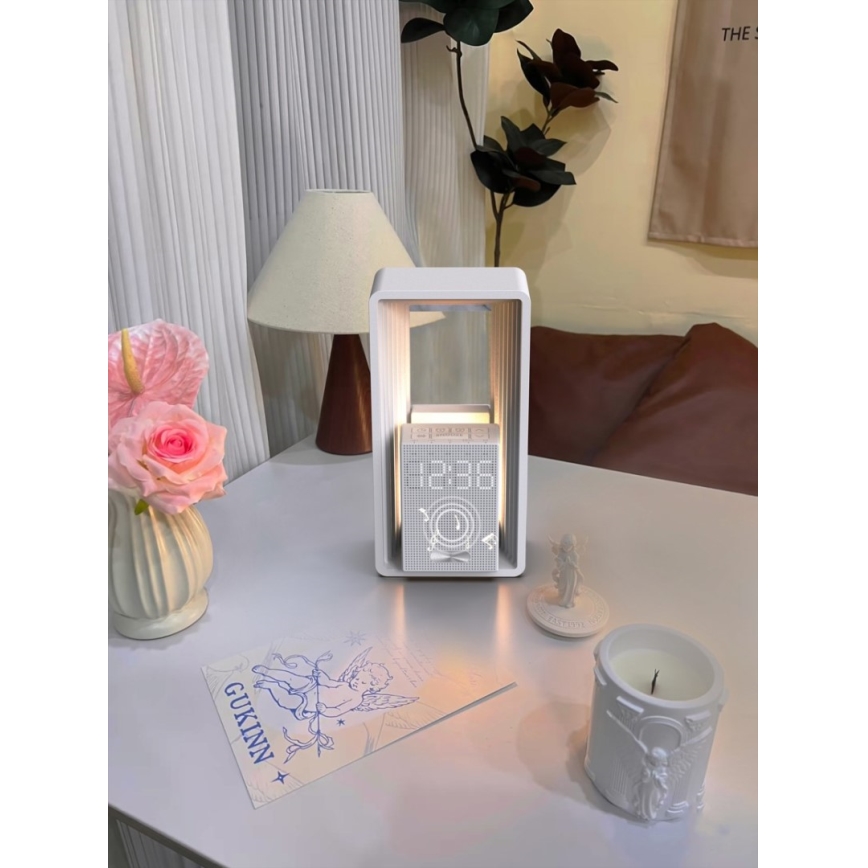 LED Stolná lampa s budíkom a nabíjaním CALM LED/3,5W/5V