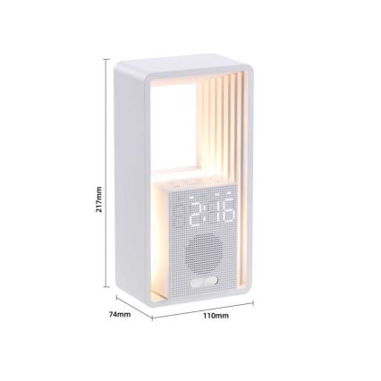 LED Stolná lampa s budíkom a nabíjaním CALM LED/3,5W/5V