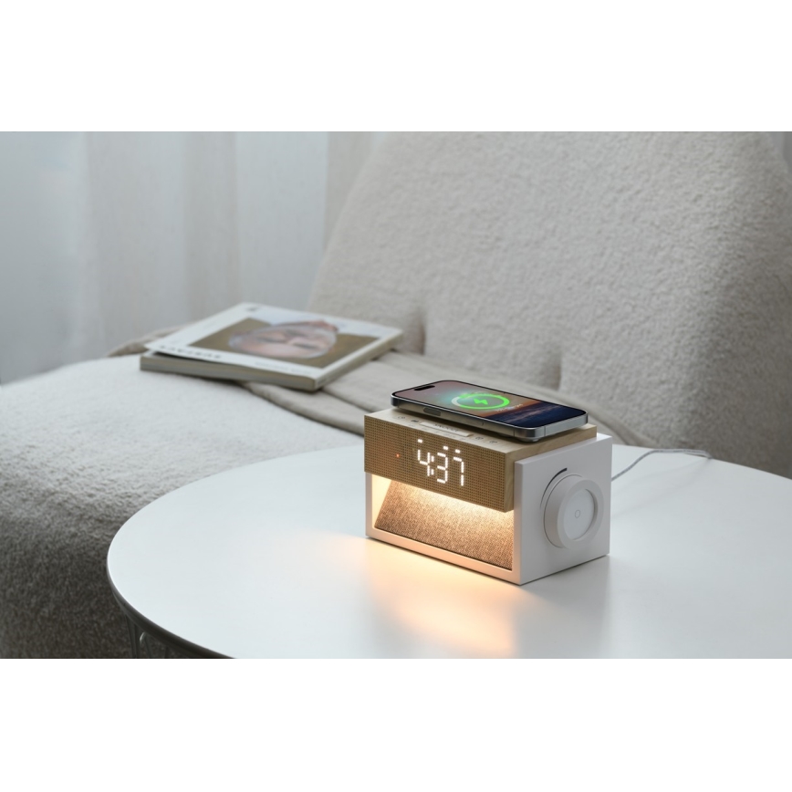 LED stolná lampa s budíkom a nabíjaním CALM LED/1,2W/5V