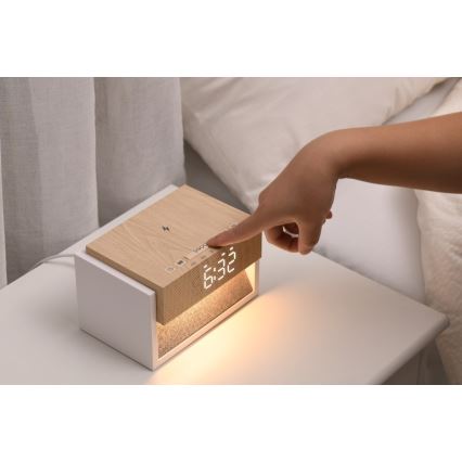 LED stolná lampa s budíkom a nabíjaním CALM LED/1,2W/5V