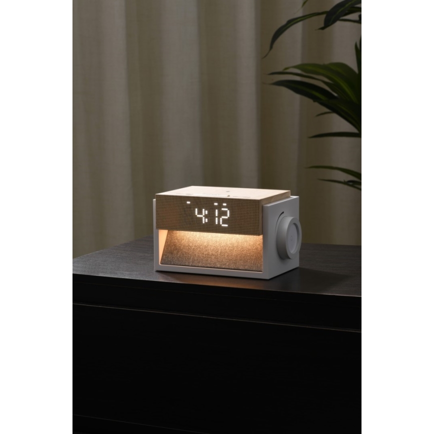 LED stolná lampa s budíkom a nabíjaním CALM LED/1,2W/5V