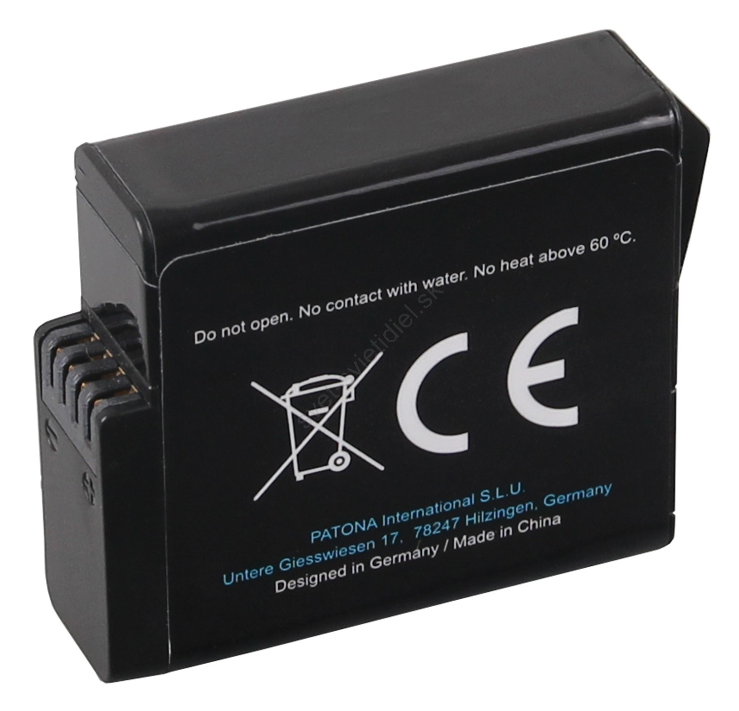 TECHTEK Batteria 1250mAh Compatibile Con [GoPro] Per 601-10197-00, Per AABAT -001, Per AABAT-001-AS, Per ASST1, Per Hero 2018, Per Hero 5, Per 5 Black, Per 6, Per 6 Black, Per FBA