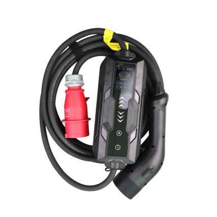Immax - Cestovná nabíjacia stanica EV pre elektromobily AC Type 2 16A/380V 11kW + zástrčka 230V, 3,7kW 5m + puzdro