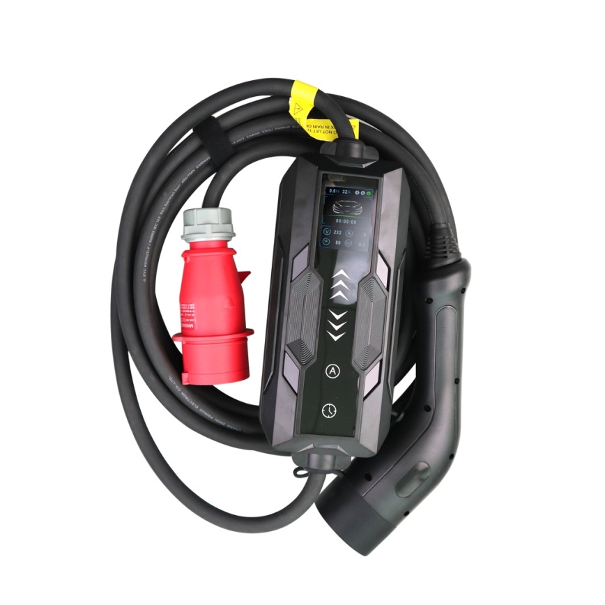 Immax - Cestovná nabíjacia stanica EV pre elektromobily AC Type 2 16A/380V 11kW + zástrčka 230V, 3,7kW 5m + puzdro