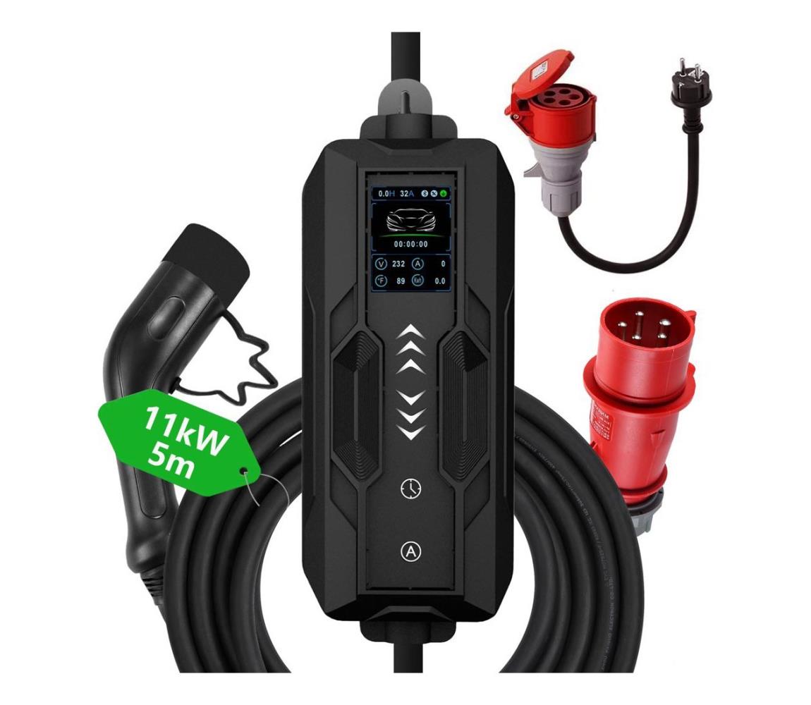 Neo  - Nabíjacia stanica EV pre elektromobily 16A/380V+zástrčka 230V, 5m Tuya NSE004