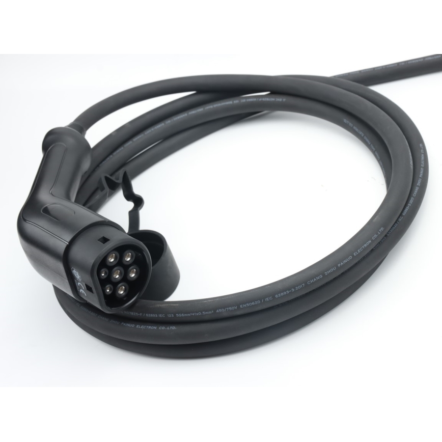 Immax - Cestovná nabíjacia stanica EV pre elektromobily AC Type 2, 16 A/380 V, 11 kW + zástrčka 230 V, kábel 5 m, Wi‑Fi Tuya