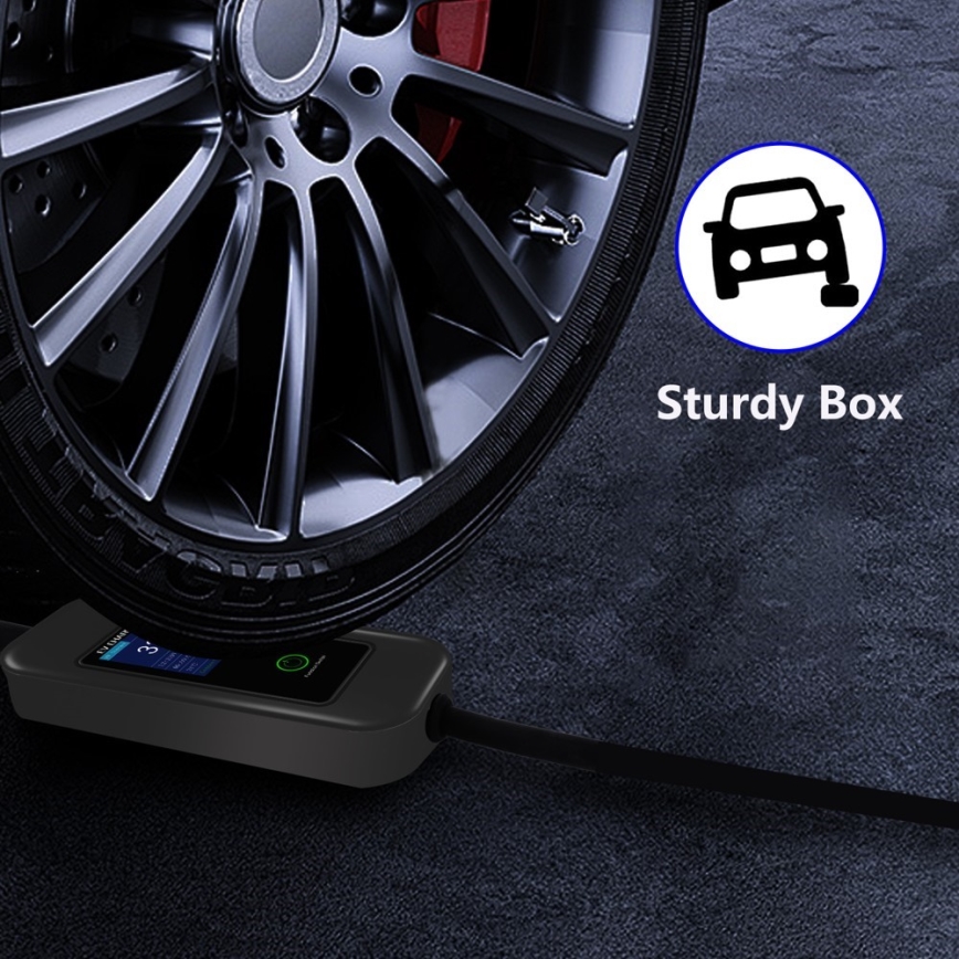 Immax - Cestovná nabíjacia stanica EV pre elektromobily AC Type 2 32A/380V 22kW + zástrčka 230V 5m Wi-Fi Tuya