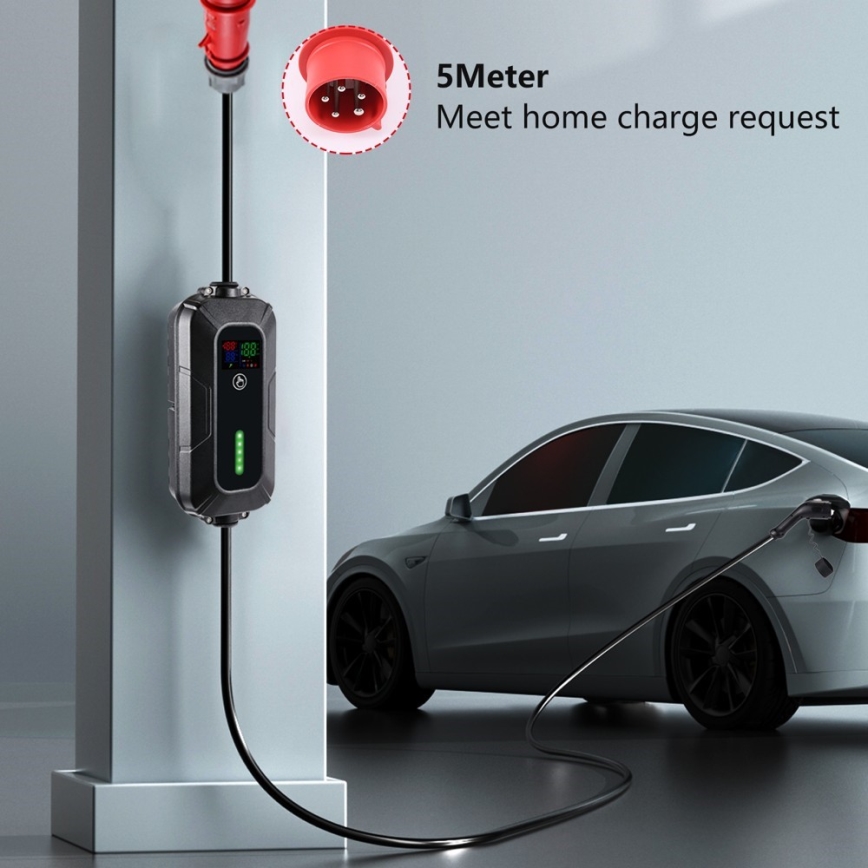 Immax - Cestovná nabíjacia stanica EV pre elektromobily AC Type 2 32A/380V 22kW 5m + puzdro