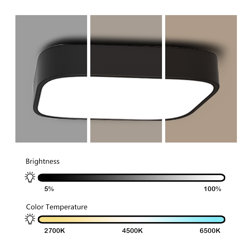Immax NEO 07039L - LED Stmievateľné stropné svietidlo RECUADRO LED/56W/230V Tuya + diaľkové ovládanie