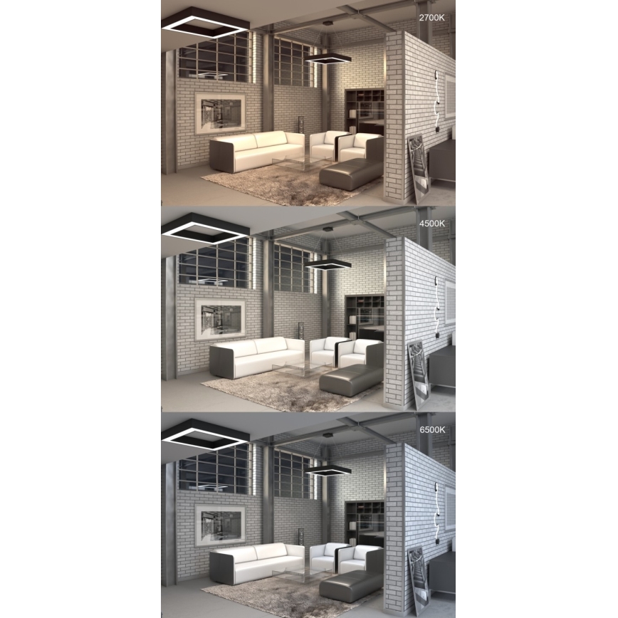 Immax NEO 07074L - LED Stmievateľné stropné svietidlo CANTO LED/60W/230V 80x80 cm Tuya + diaľkové ovládanie