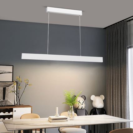 Immax NEO 07075L-LED Stmievateľný luster na lanku LISTON biela LED/18W/230V Tuya + diaľkové ovládanie