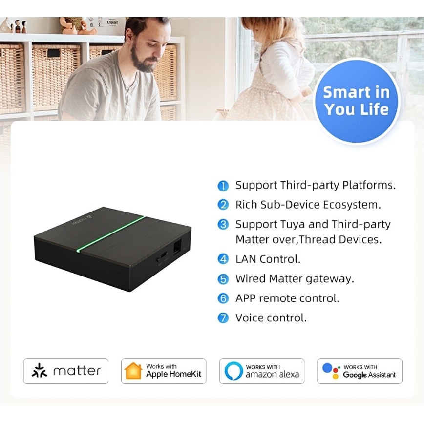 Immax NEO 07117-5 - Inteligentný MATTER BRIDGE Zigbee 3.0 230V Tuya Wi-Fi
