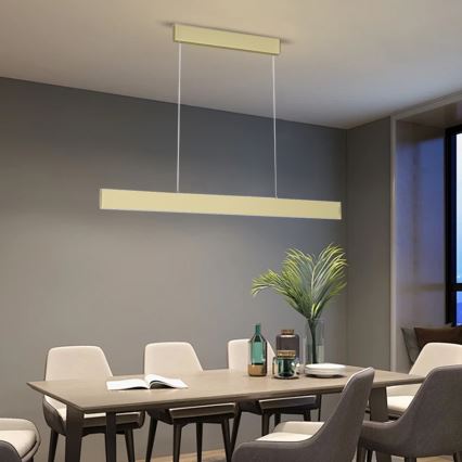 Immax Neo 07128L - LED  Stmievateľný luster na lanku LISTON zlatá LED/18W/230V ZigBee + diaľkové ovládanie Tuya