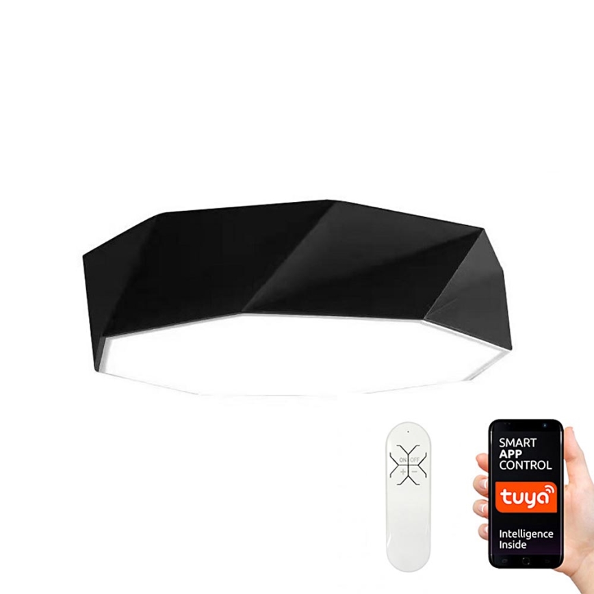 Immax NEO 07130-B60 - LED SMART Stmievateľné stropné svietidlo DIAMANTE čierna LED/43W/230V + diaľkové ovládanie 60cm Tuya ZigBee