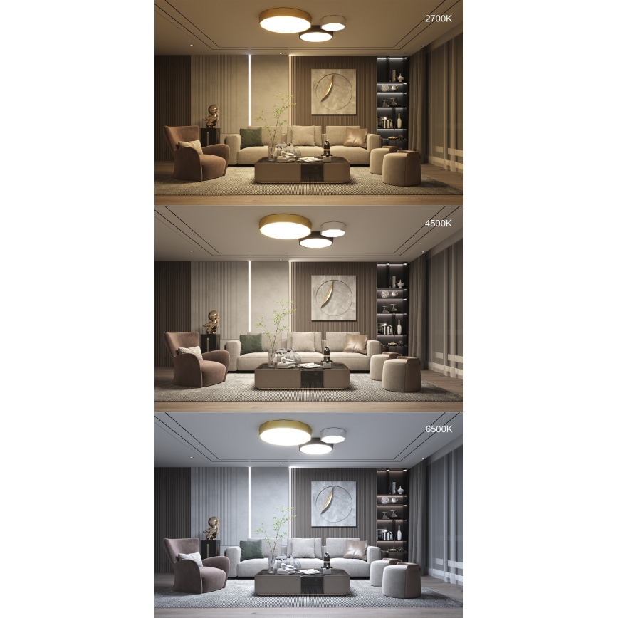Immax NEO 07130-B60 - LED SMART Stmievateľné stropné svietidlo DIAMANTE čierna LED/43W/230V + diaľkové ovládanie 60cm Tuya ZigBee